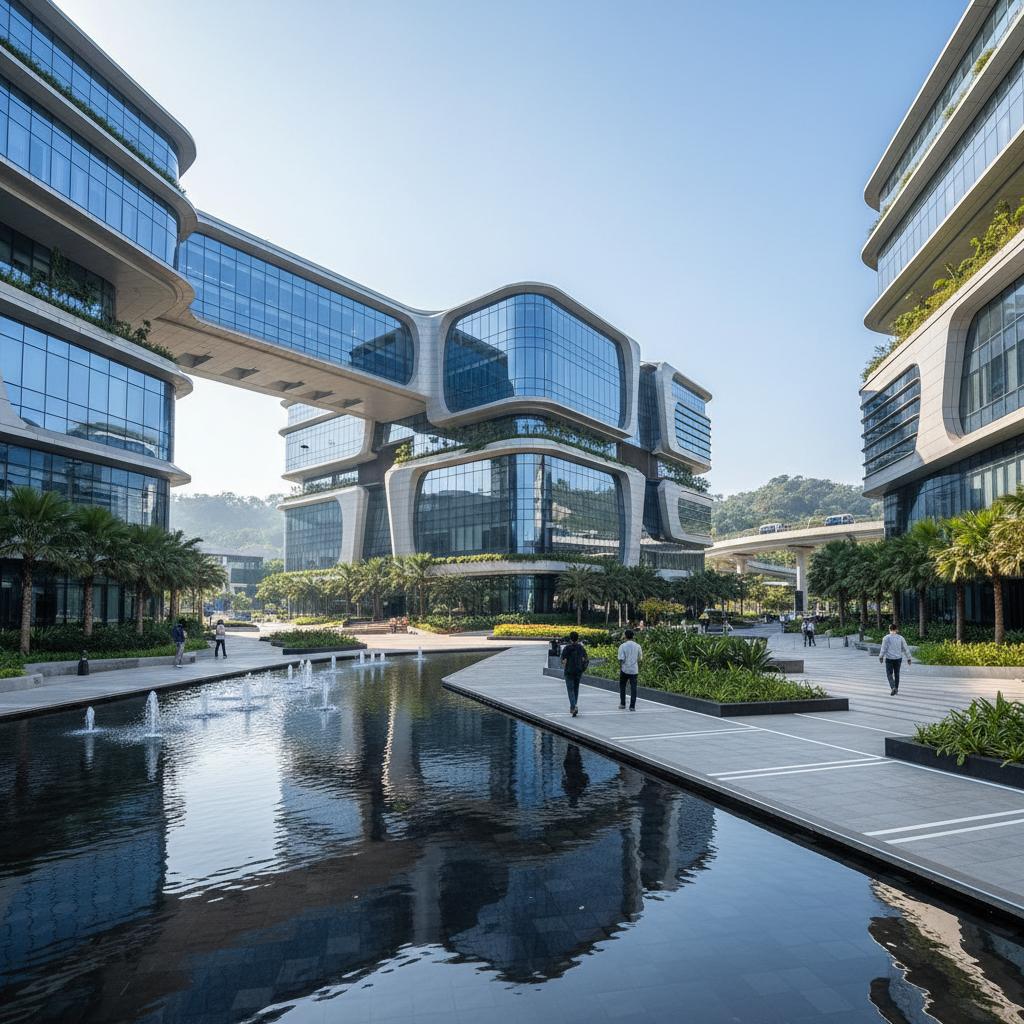 Modern technology university campus