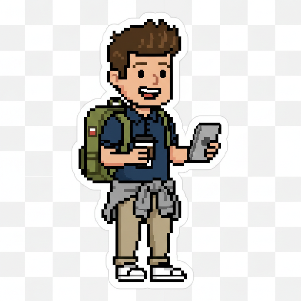 Portrait of male student with laptop