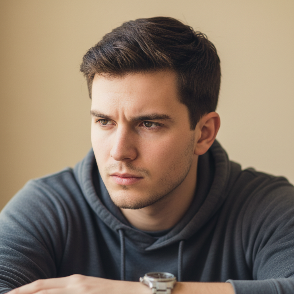 Portrait of male engineering student with laptop