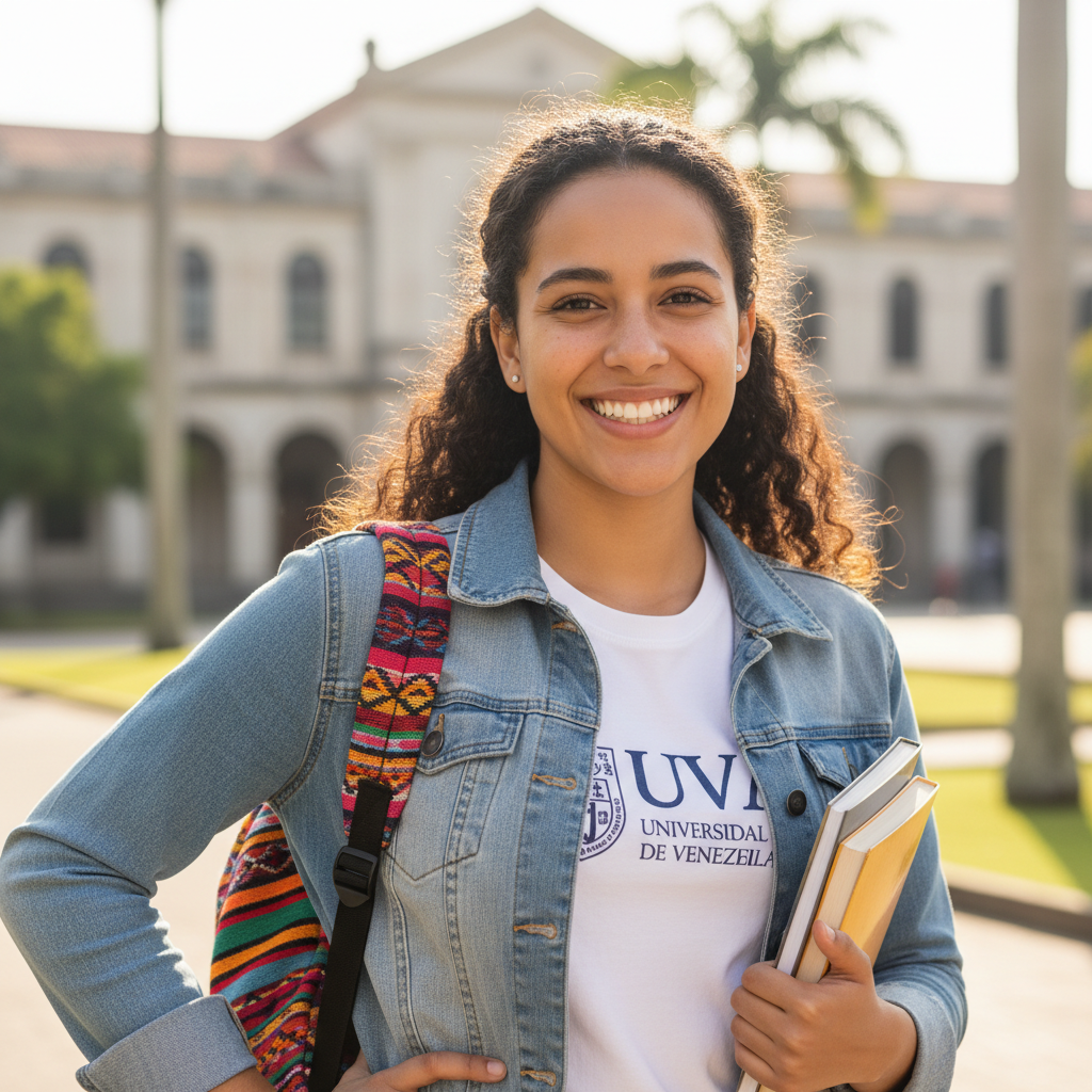 Portrait of female student in university setting