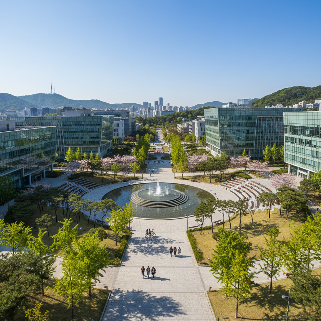 Prestigious university campus in Seoul