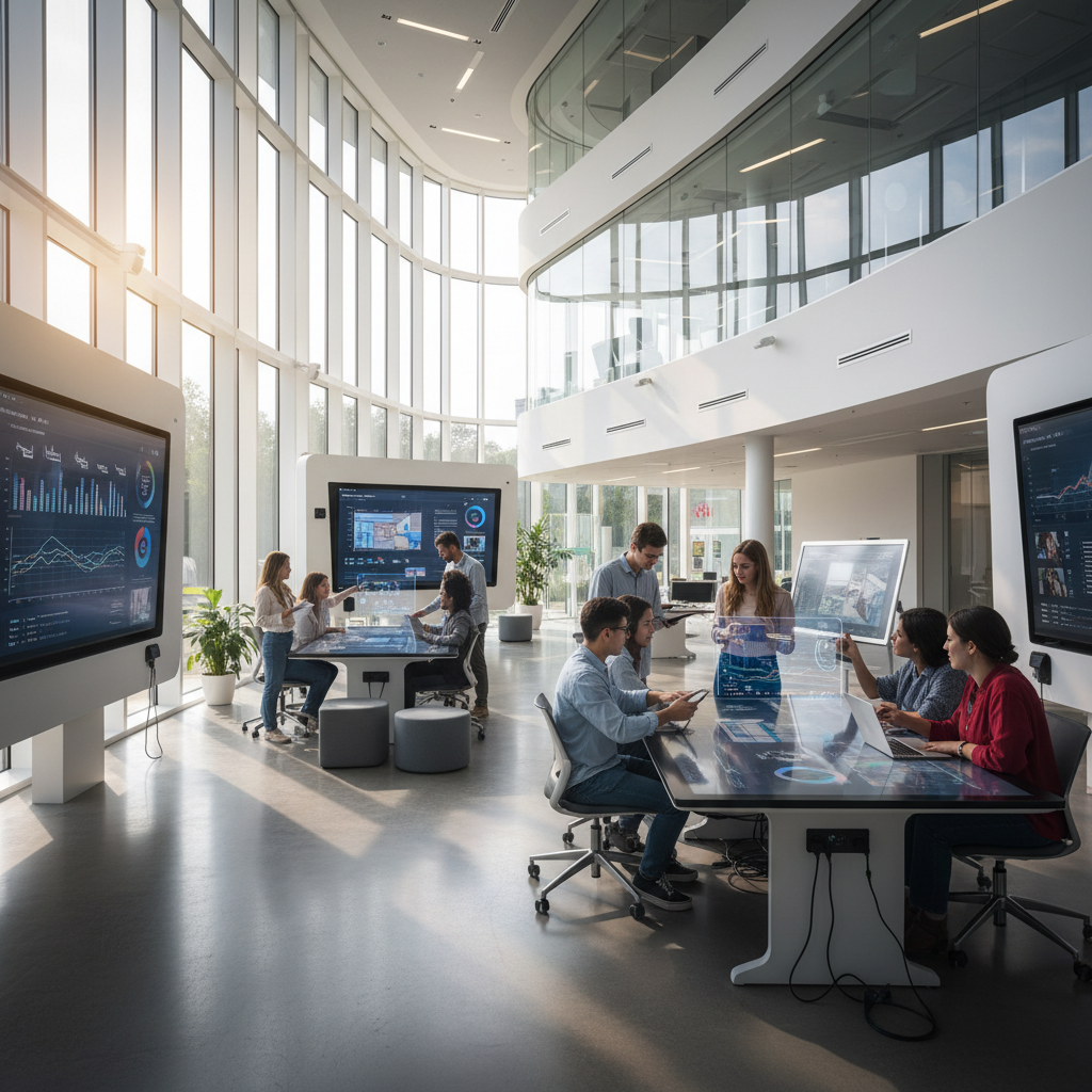 University students in modern learning environment