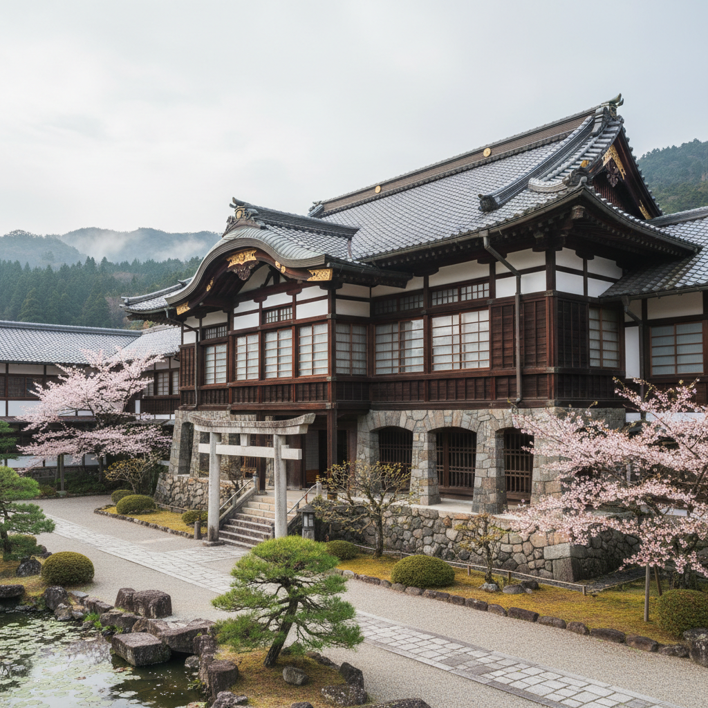 Historic university building in Kyoto