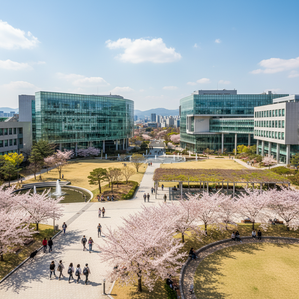 Prestigious university campus in Seoul